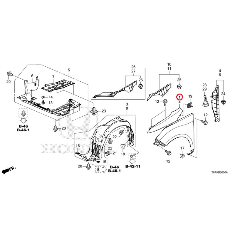 [NEW] JDM HONDA ODYSSEY RC1 2020 Front Fenders GENUINE OEM