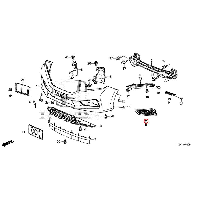 [NEW] JDM HONDA GRACE GM6 2015 Front Bumper (100,500,600) GENUINE OEM