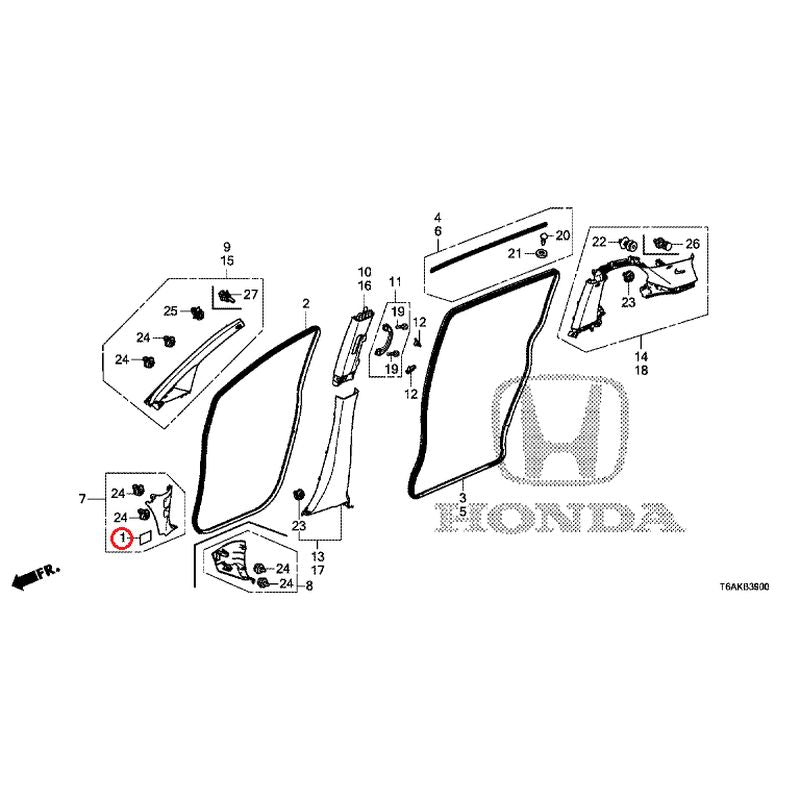 [NEW] JDM HONDA ODYSSEY RC1 2020 Pillar Garnish GENUINE OEM