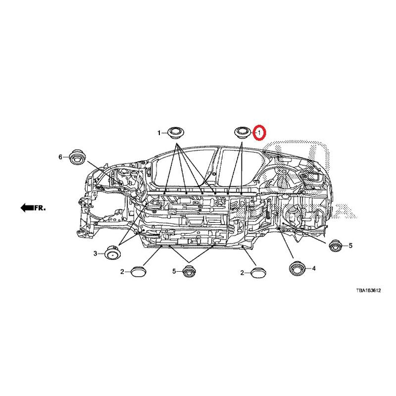 [NEW] JDM HONDA CIVIC FC1 2020 Grommet (Lower) GENUINE OEM