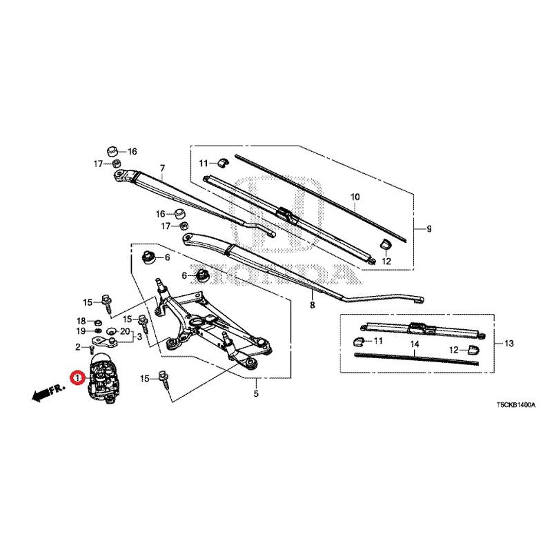 [NEW] JDM HONDA FIT HYBRID GP5 2017 Front Windshield Wiper GENUINE OEM