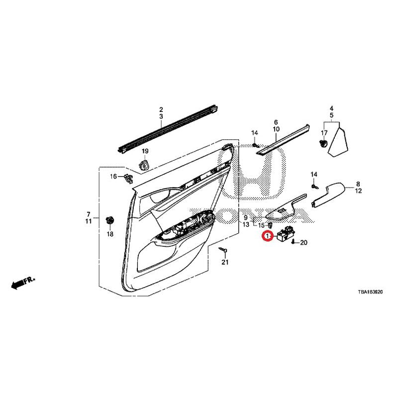 [NEW] JDM HONDA CIVIC FC1 2020 Rear Door Lining GENUINE OEM