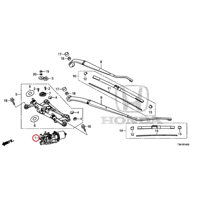 [NEW] JDM HONDA GRACE GM6 2017 Front Windshield Wiper GENUINE OEM