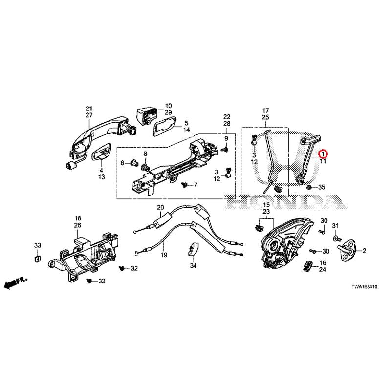 [NEW] JDM HONDA ACCORD CV3 2022 Rear Door Locks/Outer Handles GENUINE OEM