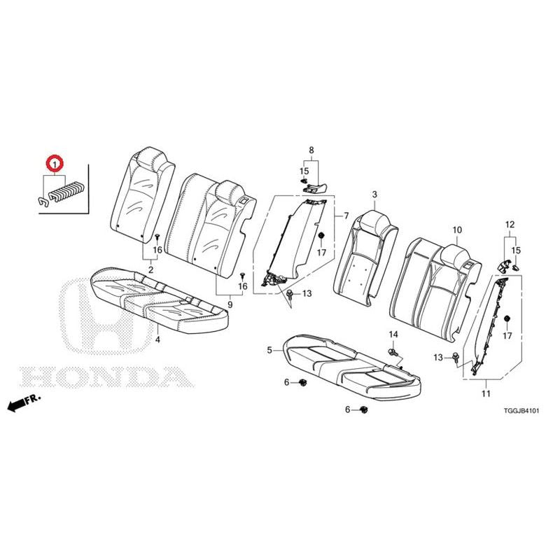 [NEW] JDM HONDA CIVIC FK8 2020 Rear Seat (TYPE R) GENUINE OEM