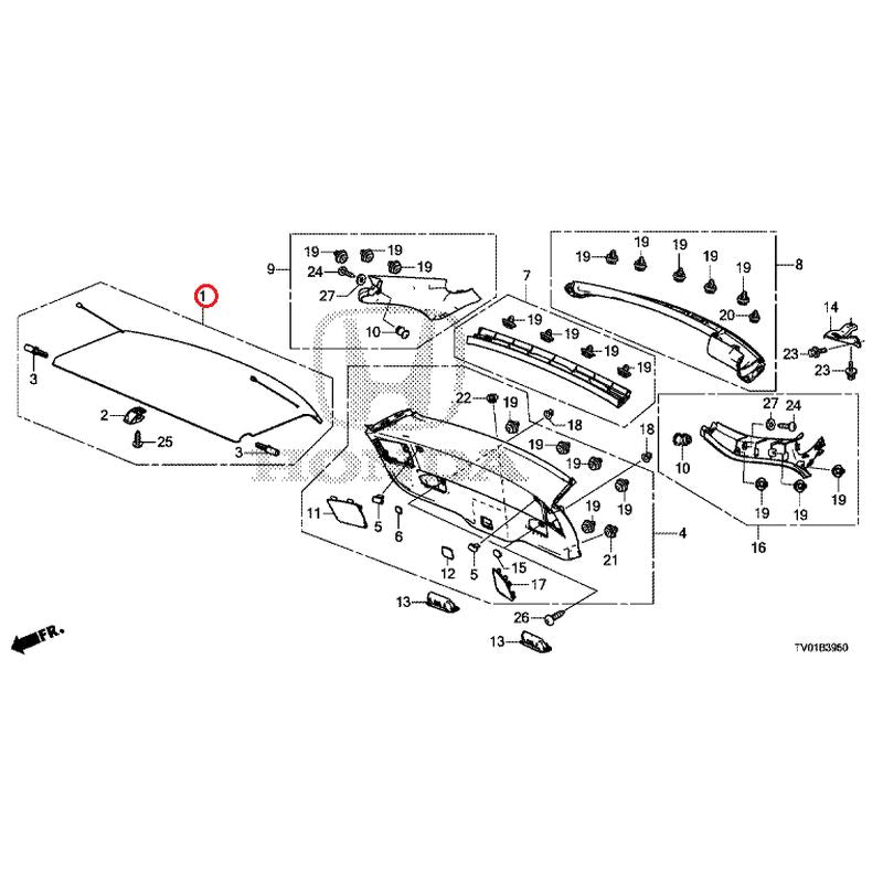 [NEW] JDM HONDA CIVIC FK2 2015 Tailgate Lining GENUINE OEM