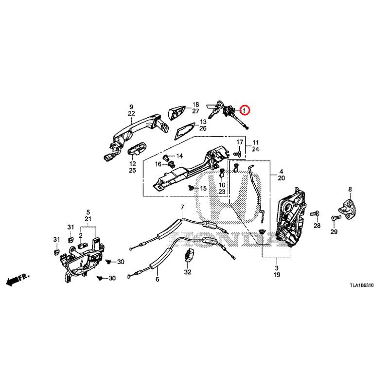 NEW] JDM HONDA CR-V RW1 2021 Front Door Locks/Outer Handles GENUINE O – JDM  Yamato