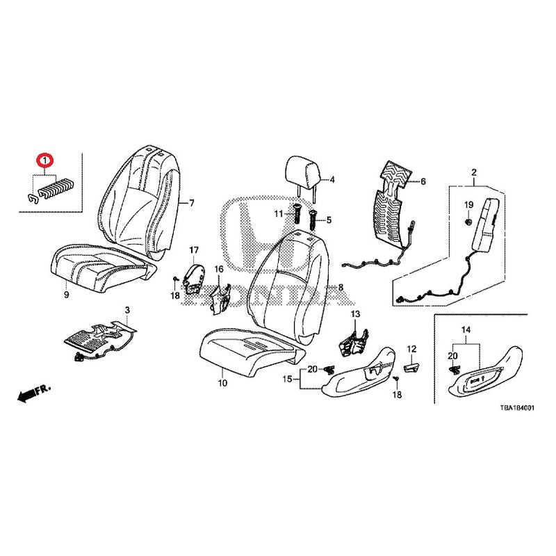 [NEW] JDM HONDA CIVIC FC1 2020 Front Seats (L.) GENUINE OEM