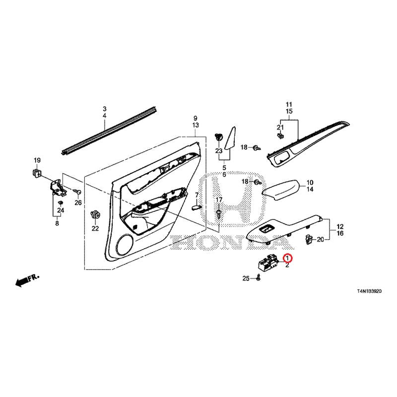 [NEW] JDM HONDA JADE FR5 2019 Rear Door Lining GENUINE OEM