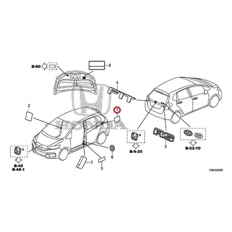 [NEW] JDM HONDA FIT GK5 2017 Emblem Caution Label GENUINE OEM