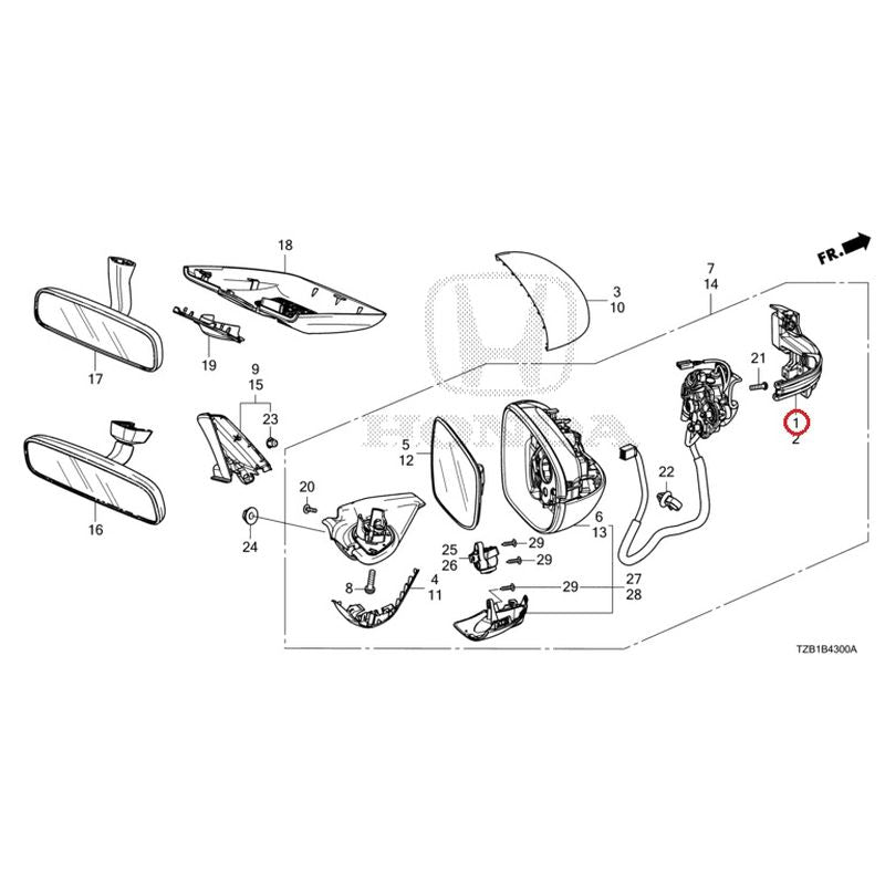 [NEW] JDM HONDA FIT e:HEV GR3 2023 Mirrors GENUINE OEM