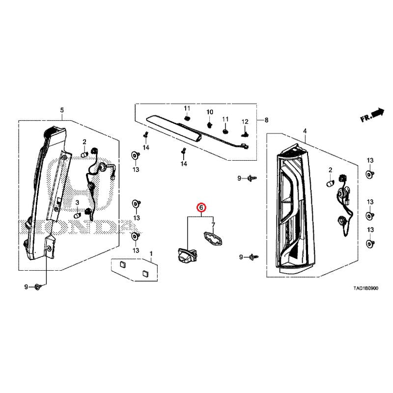 [NEW] JDM HONDA STEP WGN SPADA RP5 2020 Tail Lights/License Lights GENUINE OEM