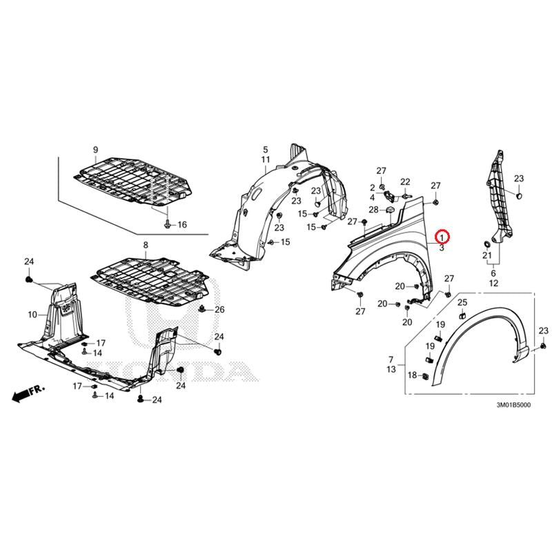 [NEW] JDM HONDA VEZEL RV3 2021 Front Fenders GENUINE OEM