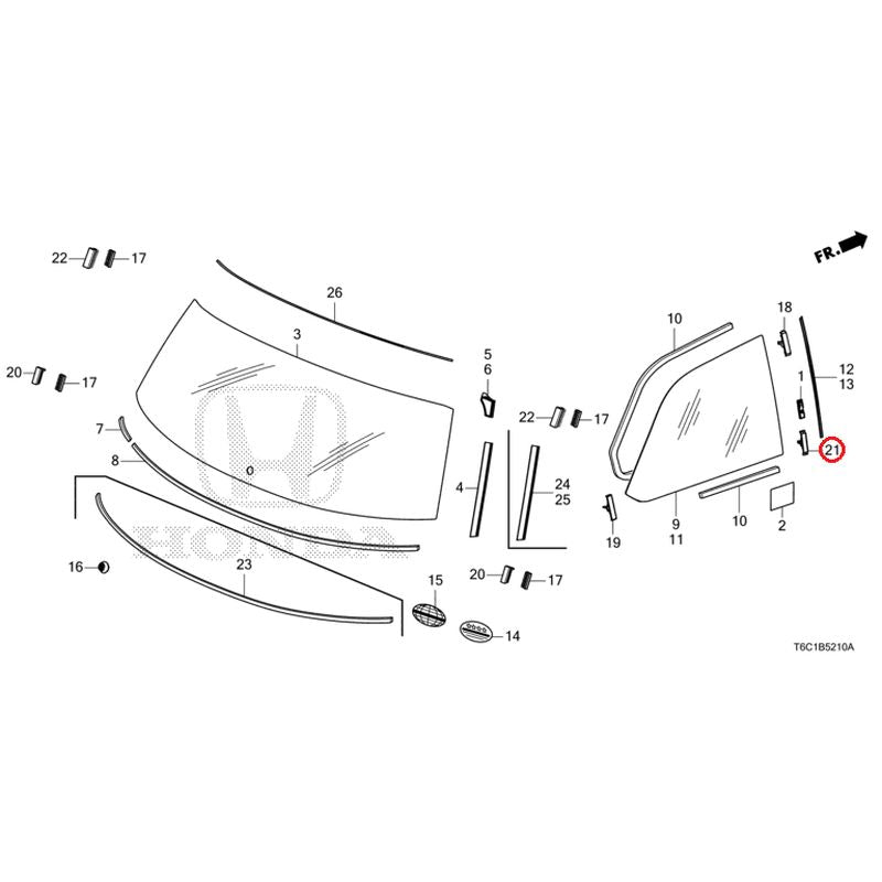 NEW] JDM HONDA ODYSSEY e:HEV RC4 2021 Rear Windshield Glass