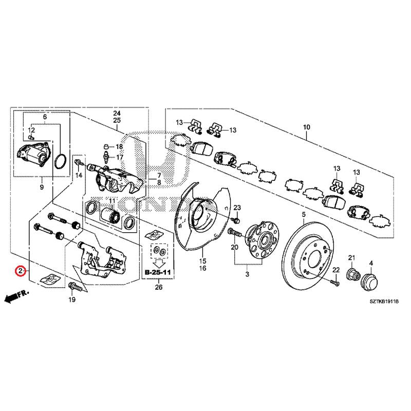 [NEW] JDM HONDA CR-Z ZF2 2016 Rear Brakes (120) GENUINE OEM