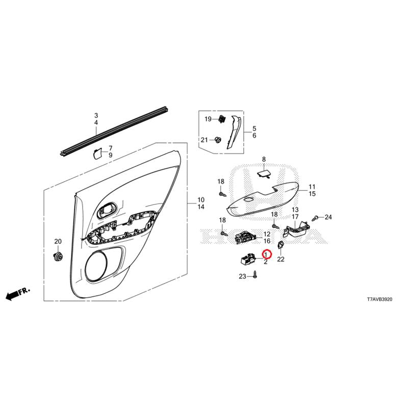 [NEW] JDM HONDA VEZEL RU1 2020 Rear Door Lining GENUINE OEM