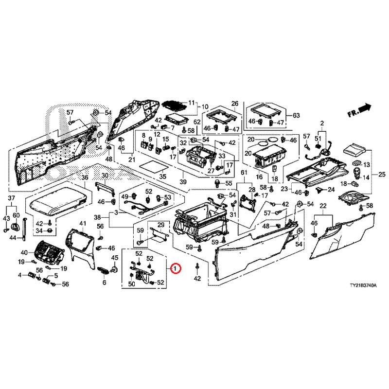 [NEW] JDM HONDA LEGEND HYBRID KC2 2018 Console GENUINE OEM