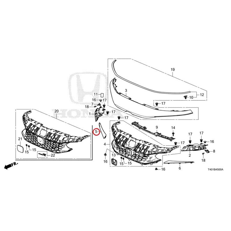 [NEW] JDM HONDA CIVIC FL5 2023 Front Grill GENUINE OEM