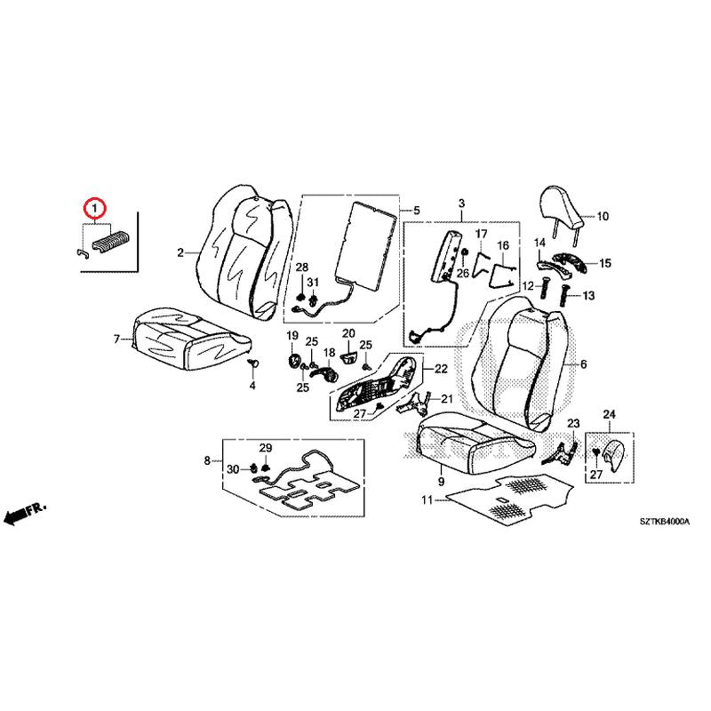 [NEW] JDM HONDA CR-Z ZF2 2014 Front Seat (Driver's Side) GENUINE OEM