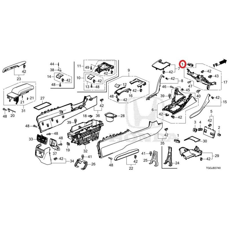 [NEW] JDM HONDA CIVIC FK8 2020 Console GENUINE OEM