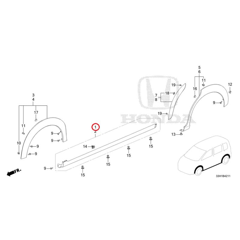 [NEW] JDM HONDA FREED e:HEV GT8 2025 Side Sill Garnish/Protector GENUINE OEM