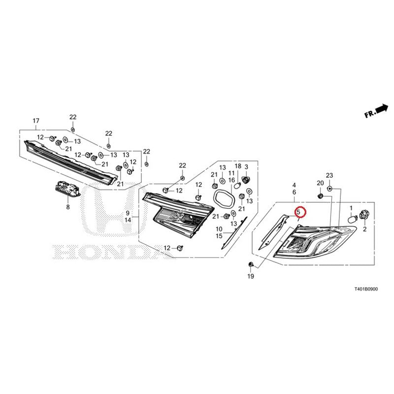 NEW] JDM HONDA CIVIC FL5 2023 Tail Lights/License Lights GENUINE