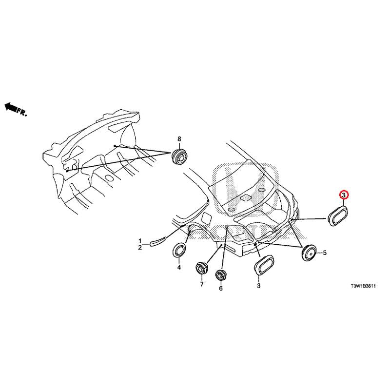 [NEW] JDM HONDA ACCORD HYBRID CR7 2016 Grommets (Rear) GENUINE OEM