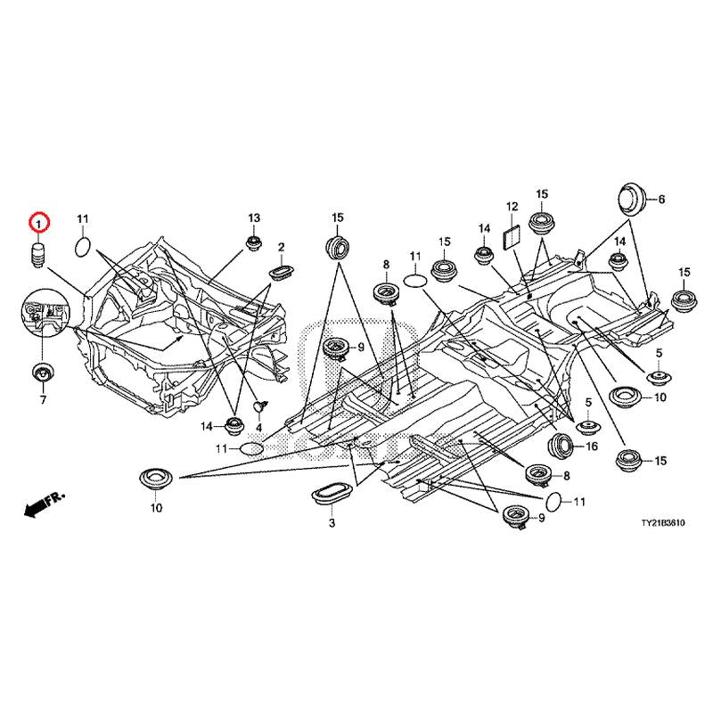 [NEW] JDM HONDA LEGEND HYBRID KC2 2018 Grommets (Front) GENUINE OEM