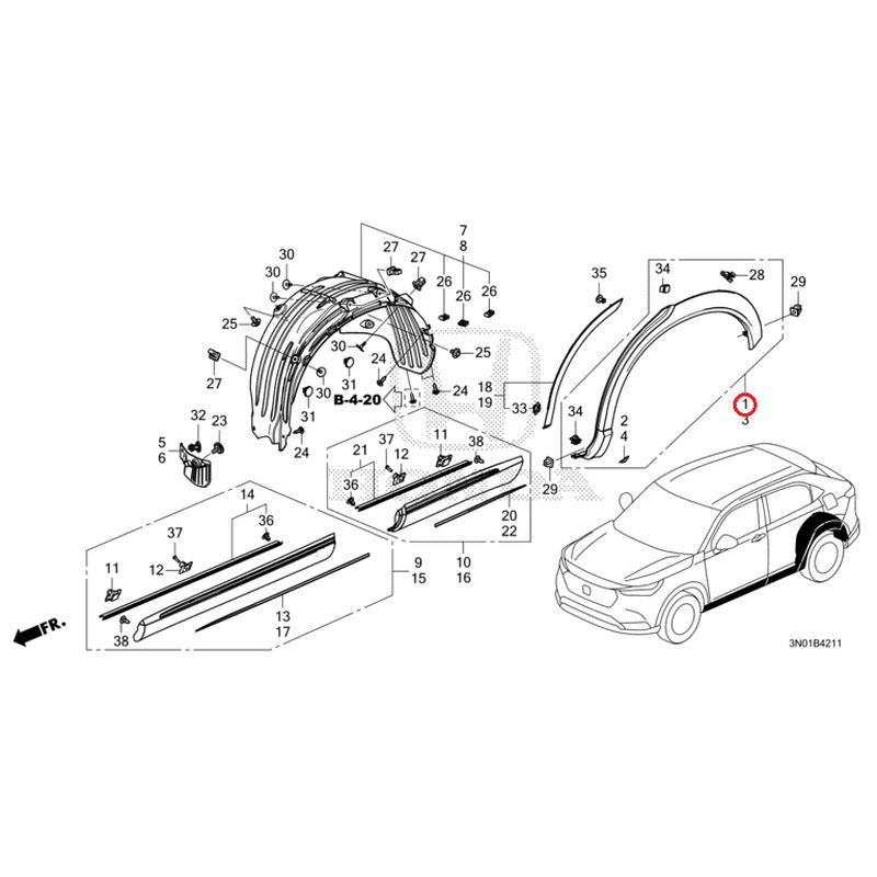 [NEW] JDM HONDA VEZEL e:HEV RV5 2021 Protectors GENUINE OEM