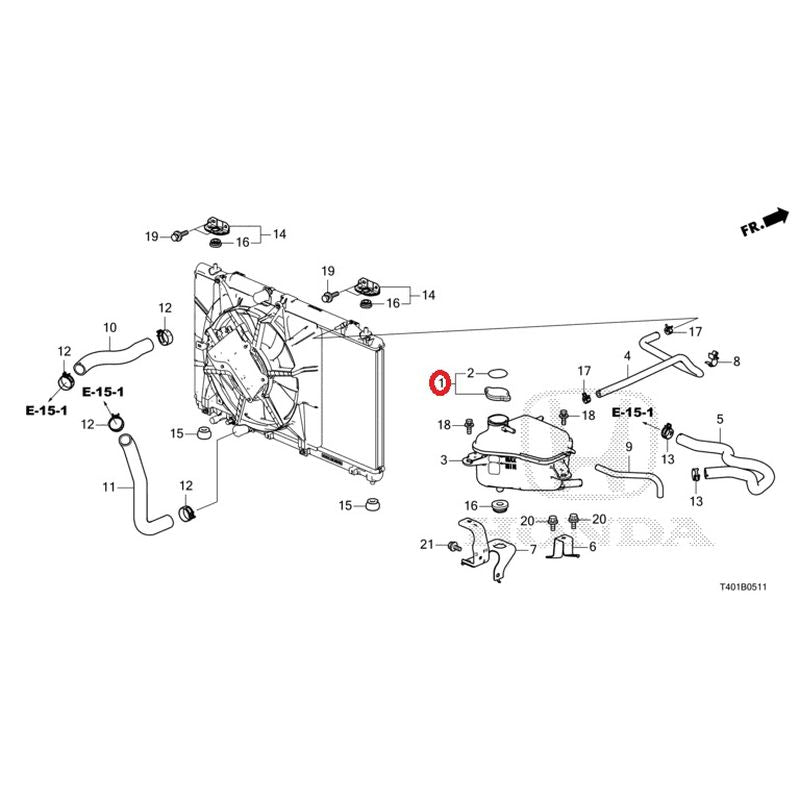 [NEW] JDM HONDA CIVIC FL5 2023 Radiator hose/expansion tank (TYPE R) GENUINE OEM