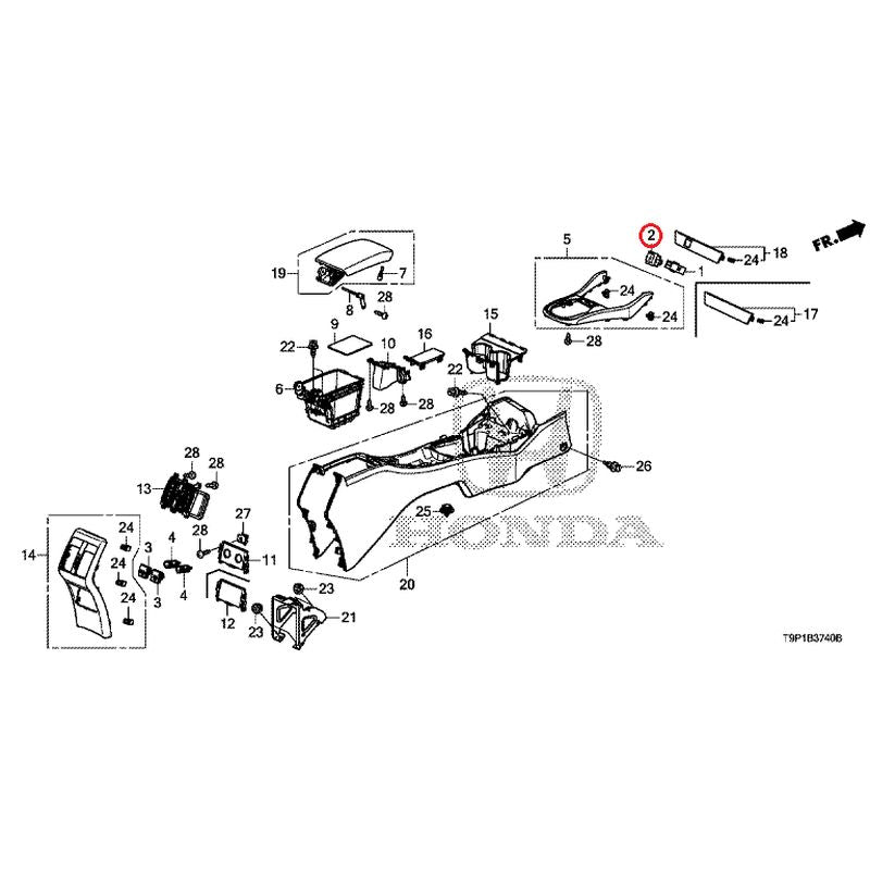 [NEW] JDM HONDA GRACE HYBRID GM4 2017 Console GENUINE OEM