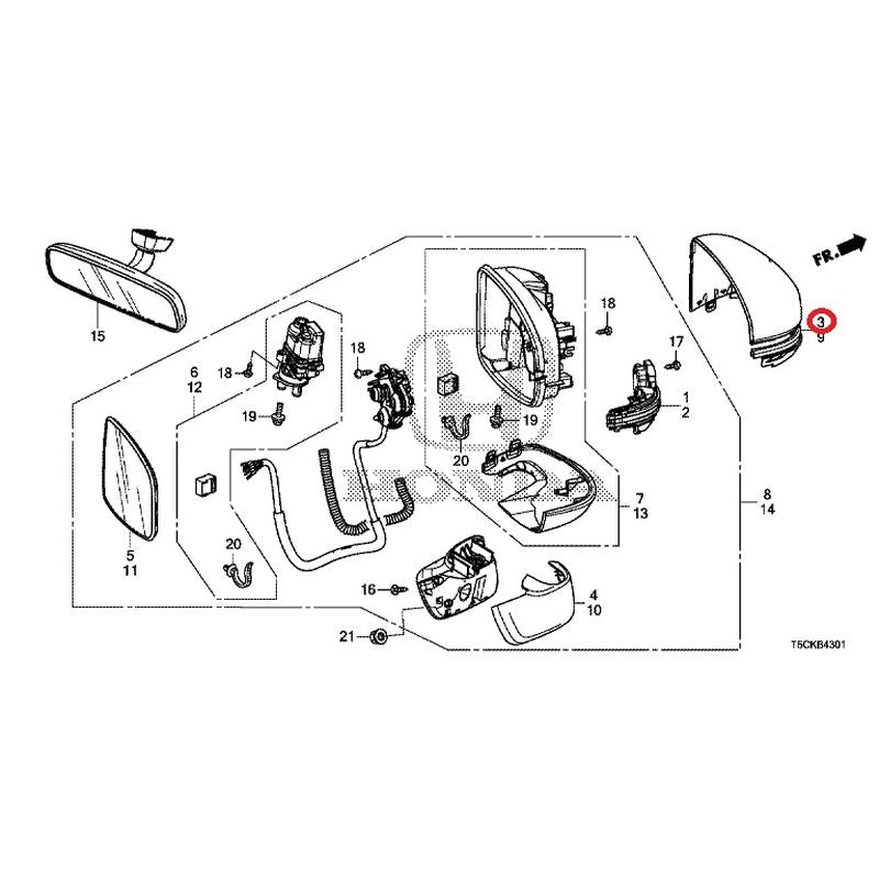 [NEW] JDM HONDA FIT HYBRID GP5 2017 Mirrors (Auto-Turn) GENUINE OEM