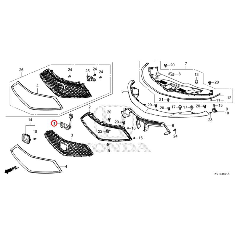 [NEW] JDM HONDA LEGEND HYBRID KC2 2018 Front Grille (120/130/520) GENUINE OEM