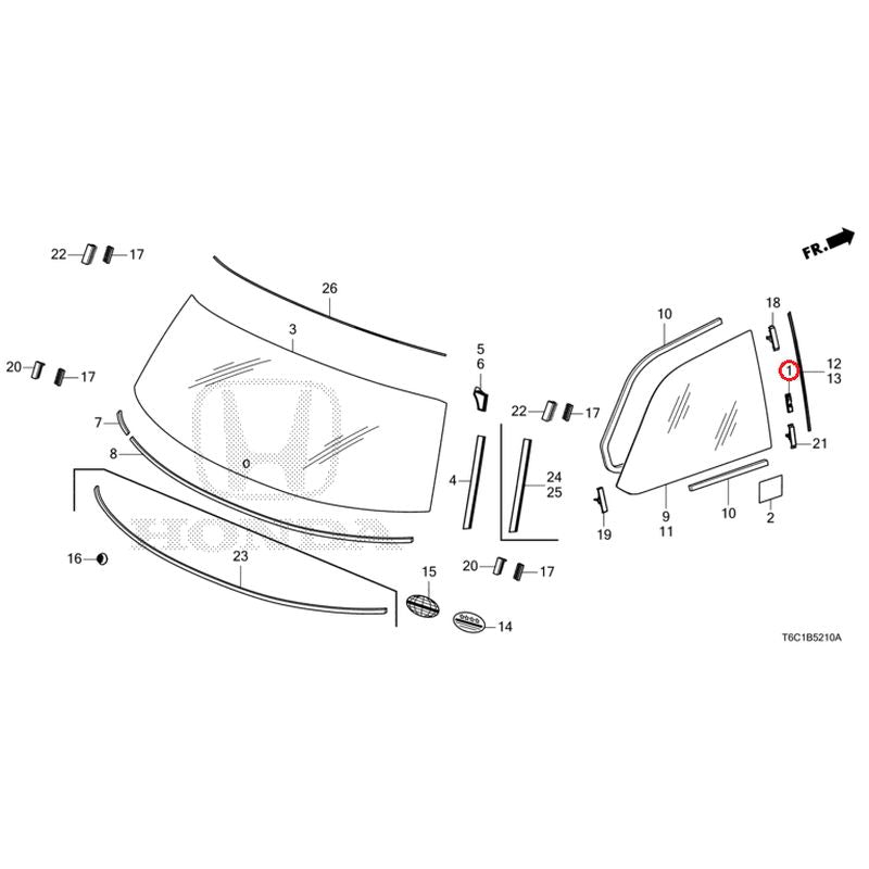 [NEW] JDM HONDA ODYSSEY e:HEV RC4 2021 Rear Windshield Glass/Quarter Glass GENUINE OEM