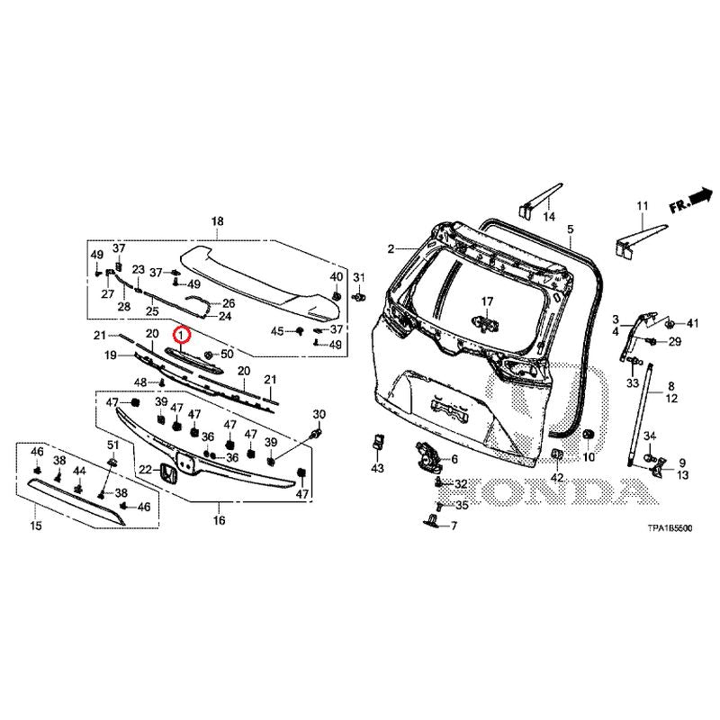 [NEW] JDM HONDA CR-V HYBRID RT5 2020 Tailgate GENUINE OEM