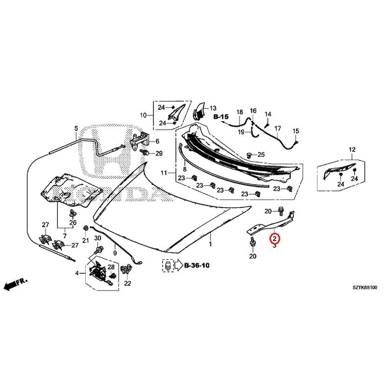 [NEW] JDM HONDA CR-Z ZF2 2014 Hood GENUINE OEM