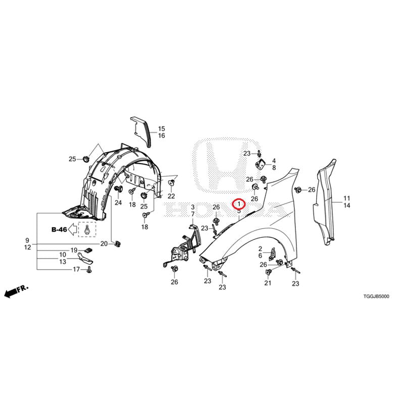 [NEW] JDM HONDA CIVIC FK7 2021 Front Fenders GENUINE OEM