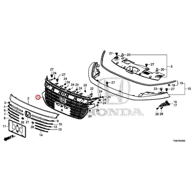 [NEW] JDM HONDA INSIGHT ZE4 2021 Front Grill GENUINE OEM