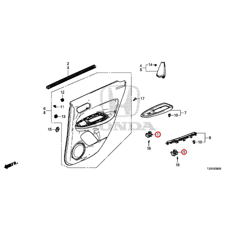 [NEW] JDM HONDA FIT e:HEV GR3 2021 Rear Door Lining GENUINE OEM