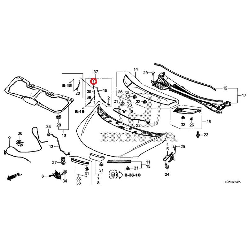 [NEW] JDM HONDA FIT HYBRID GP5 2017 Hood GENUINE OEM