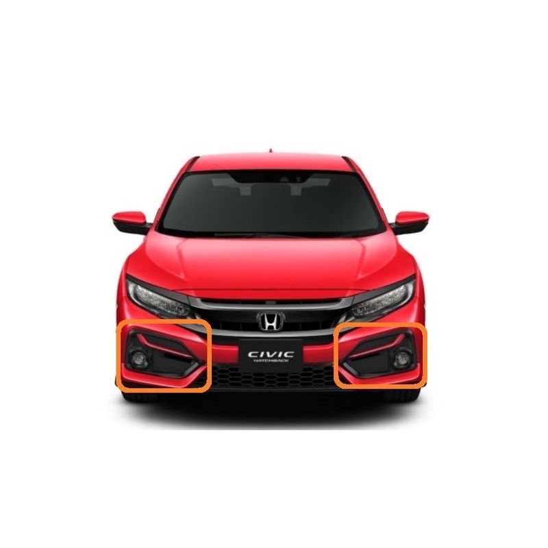 [NEW] JDM Honda CIVIC HATCHBACK FK7 Kouki Fog Light Garnish Frame red OEM