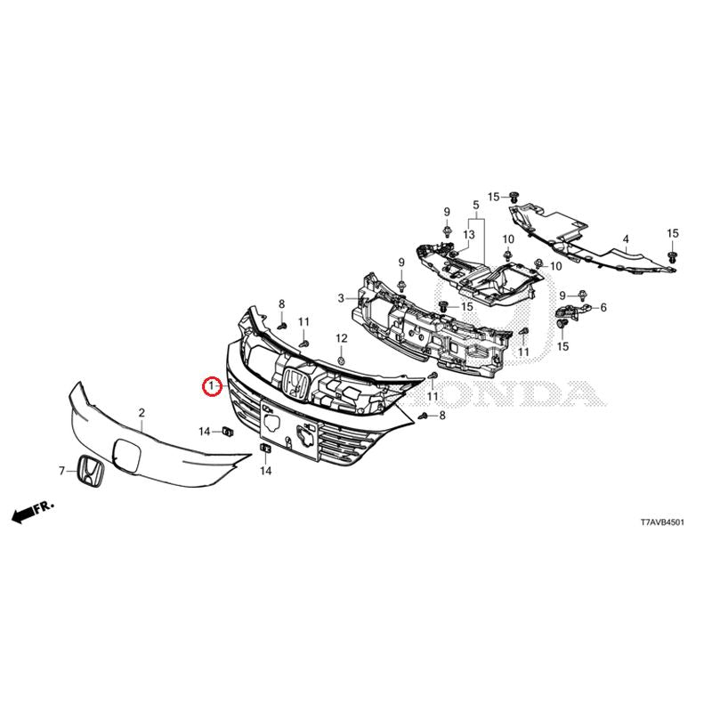 [NEW] JDM HONDA VEZEL RU1 2020 Front Grill (2) GENUINE OEM