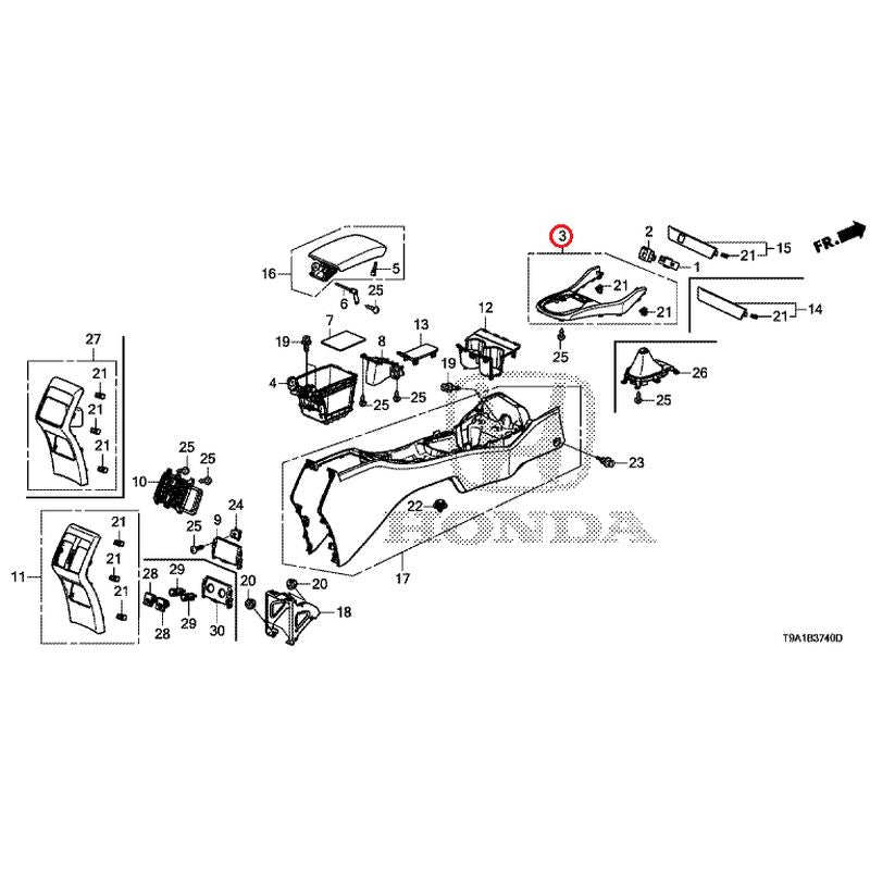 [NEW] JDM HONDA GRACE GM6 2017 Console GENUINE OEM