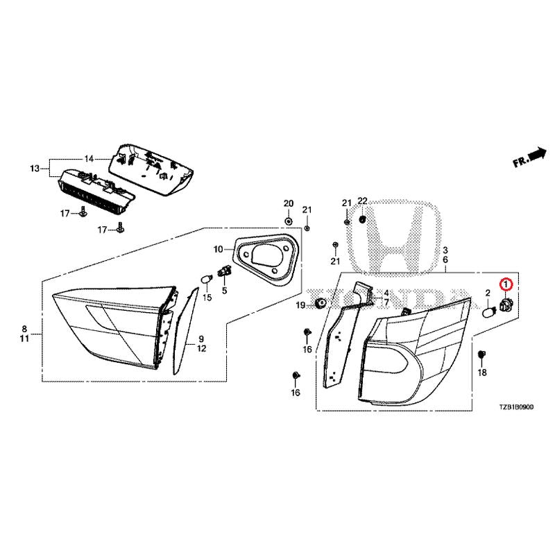 [NEW] JDM HONDA FIT e:HEV GR3 2021 Taillights GENUINE OEM