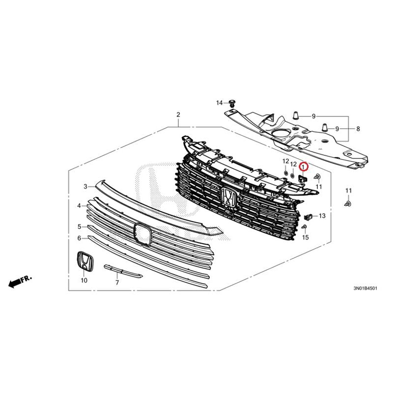 [NEW] JDM HONDA VEZEL e:HEV RV5 2025 Front Grill (2) GENUINE OEM