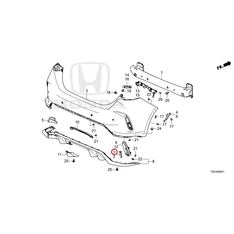 [NEW] JDM HONDA CIVIC FL5 2023 Rear Bumper (Type R) GENUINE OEM