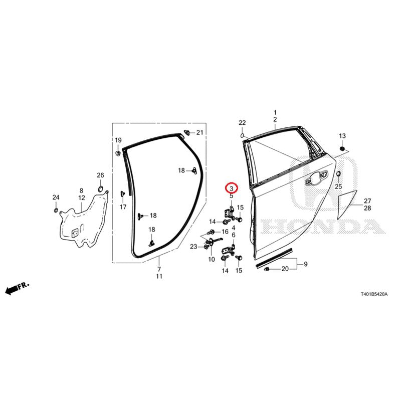 [NEW] JDM HONDA CIVIC FL1 2025 Rear Door Panel GENUINE OEM