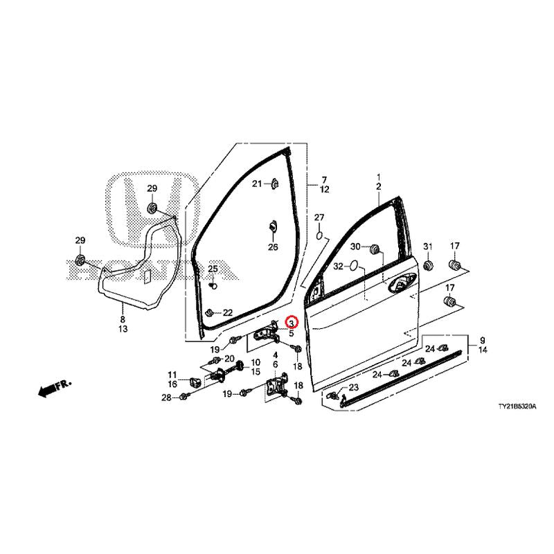 [NEW] JDM HONDA LEGEND HYBRID KC2 2018 Front Door Panel GENUINE OEM