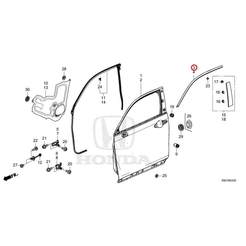 [NEW] JDM HONDA VEZEL e:HEV RV5 2021 Front Door Panel GENUINE OEM