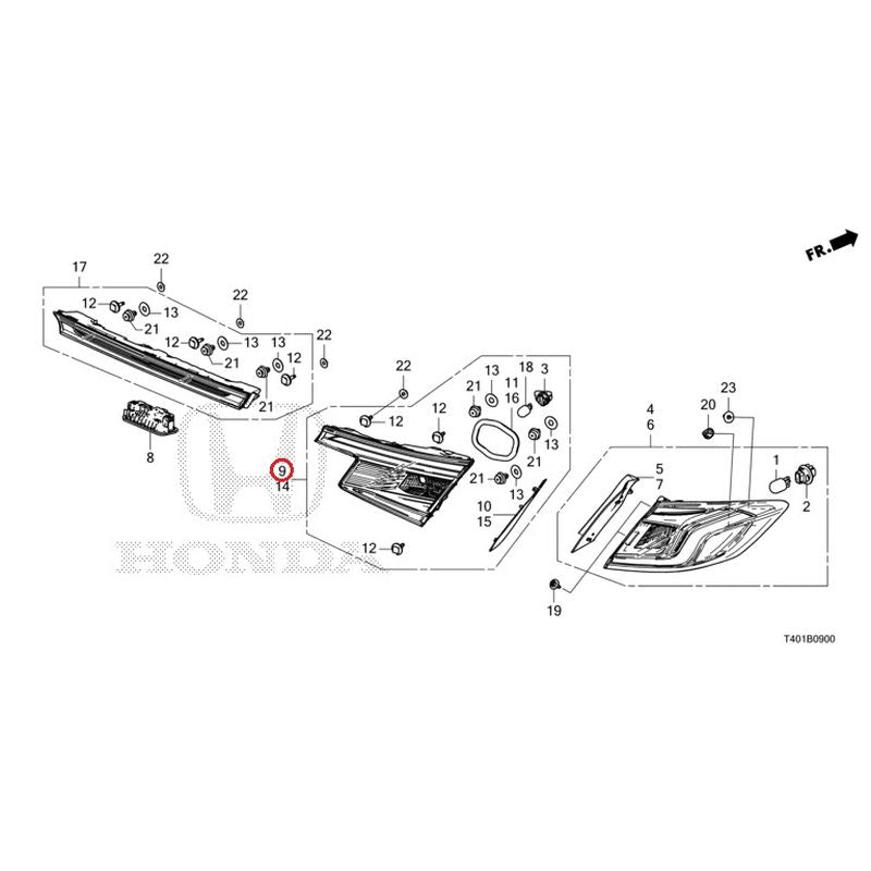 HONDA Life LIGHTVAN パーツリスト5 NEW] JDM HONDA CIVIC FL5 2023 Tail Lights/License Lights GENUINE